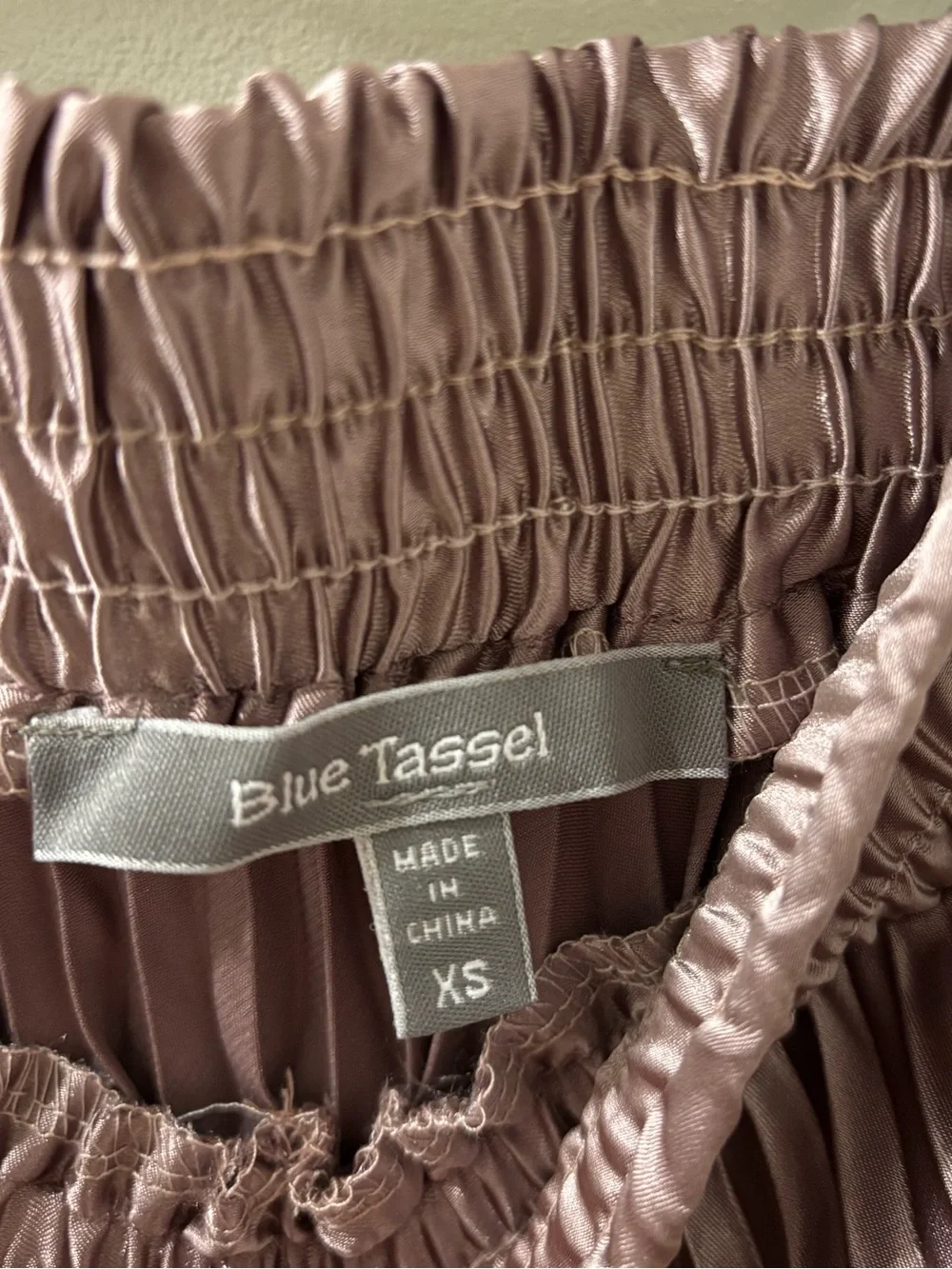 Anthropologie Blue Tassel Midi Skirt - Picture 3 of 3